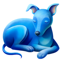 , Cute Blue Lacy, sleeping isolated on transparent background png