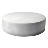 , 3d style illustration of Empty white cement round podium for displaying merchandise, isolated on transparent background png