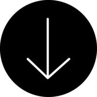 Down Arrow Glyph Icon vector