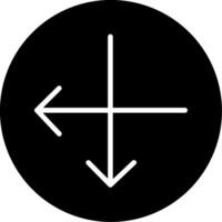 Intersect Glyph Icon vector