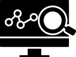 Data Analysis Glyph Icon vector