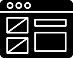 Wireframe Glyph Icon vector