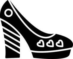 icono de glifo de zapatos vector