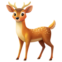, cute deer isolated on transparent background png