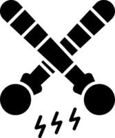 Drumsticks Glyph Icon vector