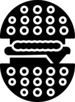 Burger Glyph Icon vector