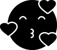 Kiss Glyph Icon vector