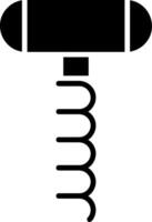 Corkscrew Glyph Icon vector