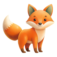 , cute Fox isolated on transparent background png