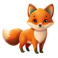 , cute Fox isolated on transparent background png