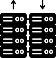 icono de glifo del centro de datos vector