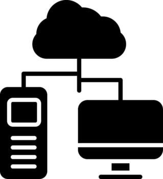 Cloud Computing Glyph Icon vector