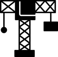 Crane Glyph Icon vector