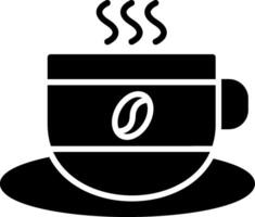 icono de glifo de taza de café vector