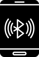 icono de glifo de bluetooth vector