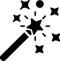 Magic Wand Glyph Icon vector