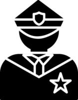 icono de glifo de policía vector