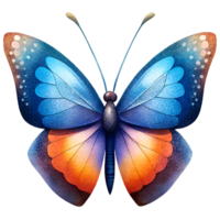 , Cartoon style illustration, butterfly isolated on transparent background png