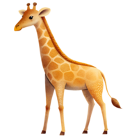 , mignonne girafe isolé sur transparent Contexte png