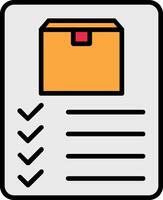 Inventory Line Filled Icon vector