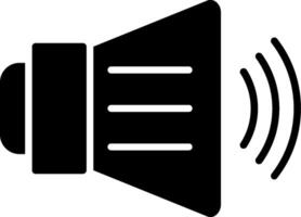 sonido glifo icono vector