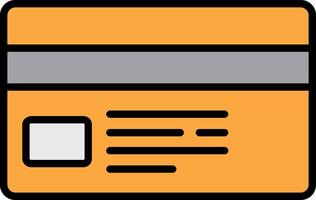 Credit Card Line Filled Icon vector