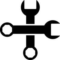 Spanner Glyph Icon vector