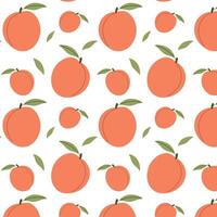 Seamless peach pattern, peaches pattern, summer fruit pattern vector