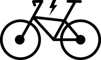 Electric bicycle icon in trendy style . Electric bike icon isolated on white background . illustration vector