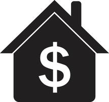 House price icon . Money house icon isolated on white . Real estate investment icon . vector