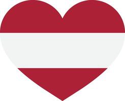 Latvia heart flag . Latvia love symbol . Latvia flag in heart shape . illustration vector
