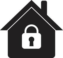 House under protection icon isolated on white background . House with lock icon vector