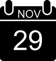 November Glyph Icon vector