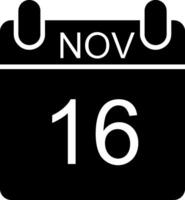 November Glyph Icon vector