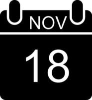 November Glyph Icon vector