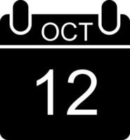 October Glyph Icon vector