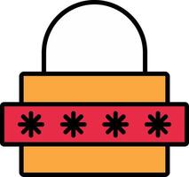 Password Line Filled Icon vector