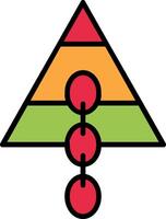 Link pyramide Line Filled Icon vector