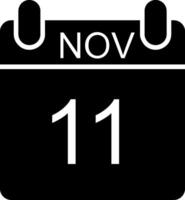 November Glyph Icon vector
