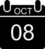 October Glyph Icon vector