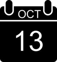 October Glyph Icon vector