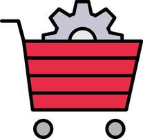 E-commerce Solution Line Filled Icon vector