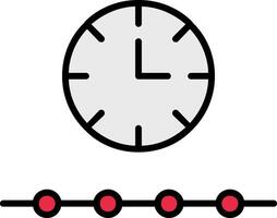 Free Time Line Filled Icon vector