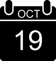 October Glyph Icon vector