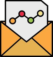 Email Marketing Line Filled Icon vector