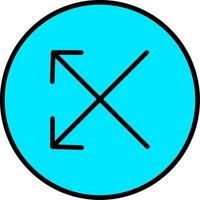 Intersect Line Filled Icon vector