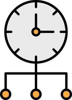 Time Optimization Line Filled Icon vector