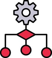 Algorithm Line Filled Icon vector