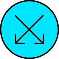 Intersect Line Filled Icon vector