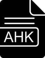 ahk archivo formato glifo icono vector